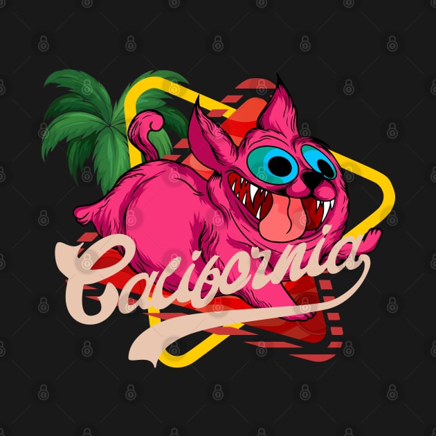 Califonian Dogs crazy cartoon badge emblem by SpaceWiz95