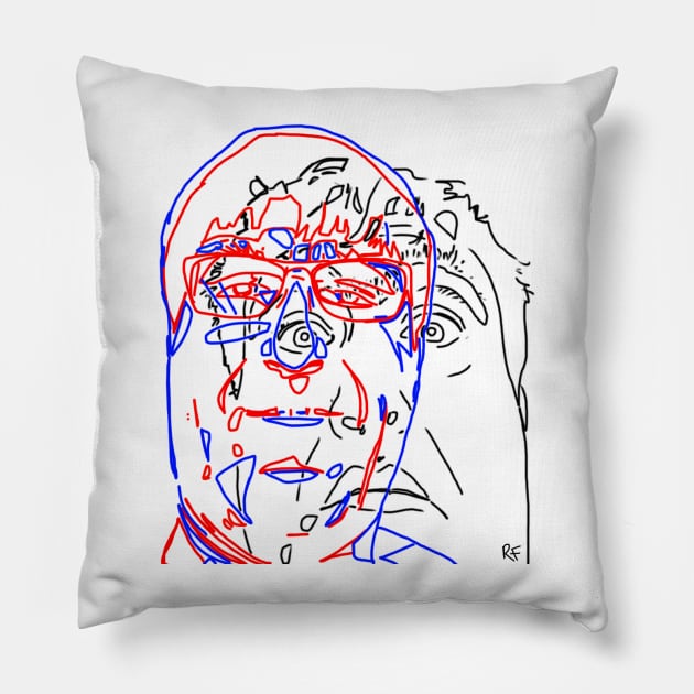 Mayer (Glue Series) Pillow by fishwomanart