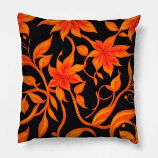 Seamless flower and leaf pattern, Pillow