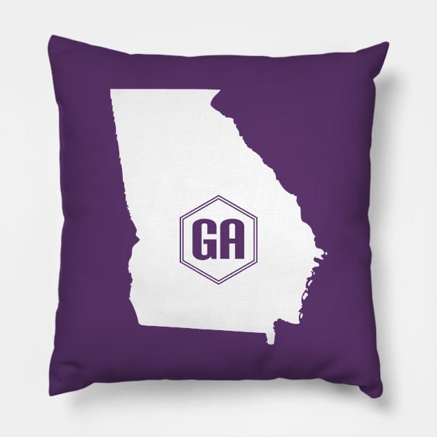 Georgia Homer (White) Pillow by caknuck