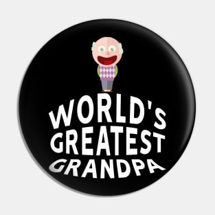 World's Greatest Grandpa Pin