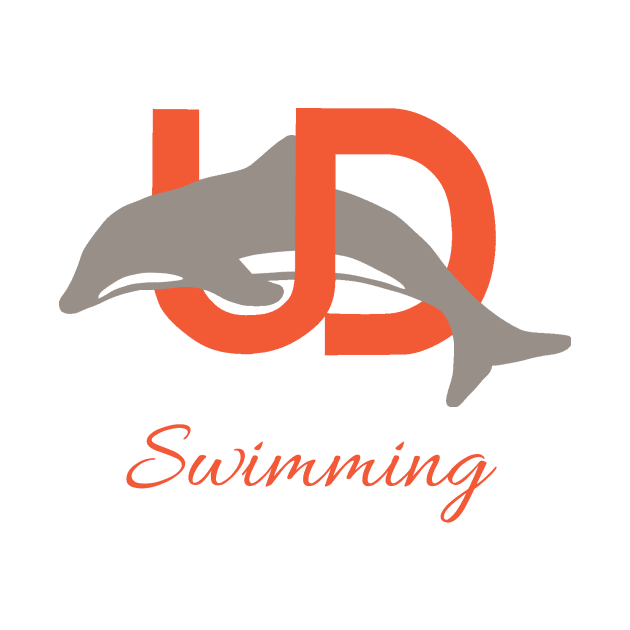 Red Logo Swimming by Ukiah Dolphins