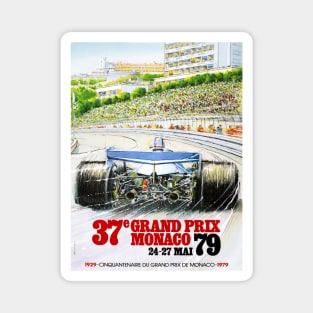 Grand Prix Monaco Vintage Poster 1979 Magnet