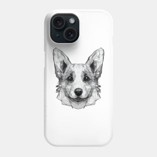 Lowpoly corgi face Phone Case