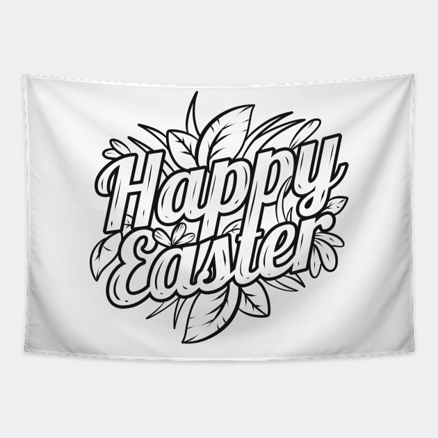 Logo Happy Easter As Color In Easter Tapestry by SinBle