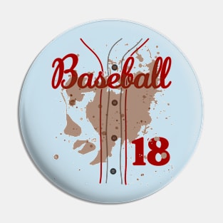 Baseball Jersey Number 18 Kids Baseball Uniform Dirty Funny #18 Pin