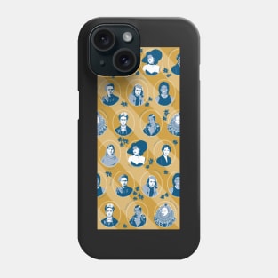 Inspiring women - navy-mustard Phone Case