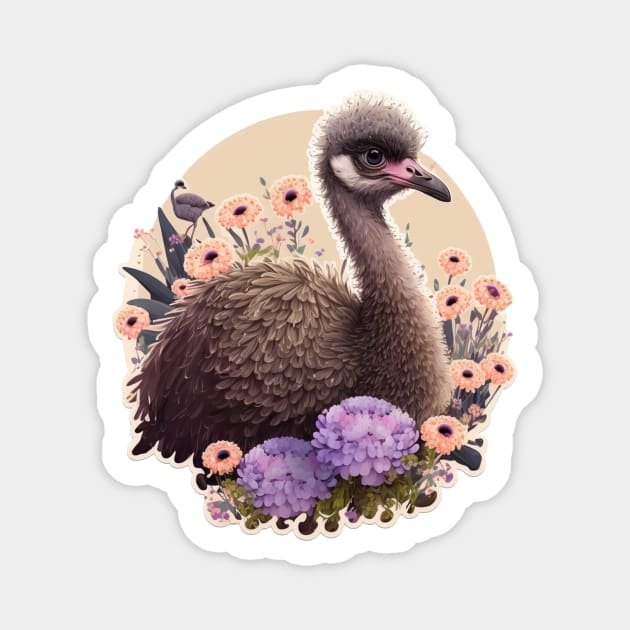 Ostrich Magnet by Zoo state of mind