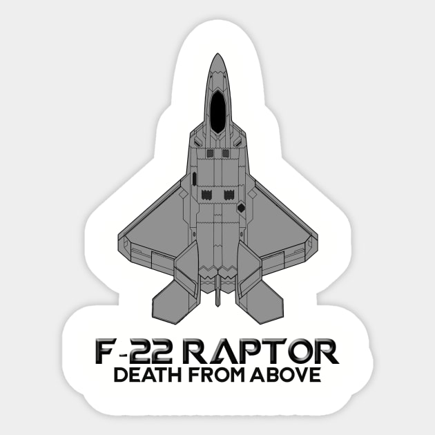 US Air Force F-22 Raptor Manga T-Shirt Sticker for Sale by nhk999