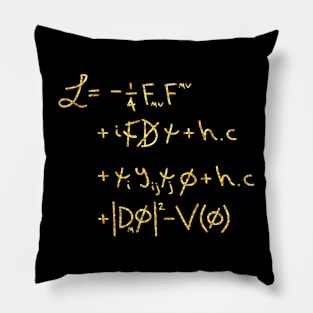 Universe Lagrangian White Gold Pillow