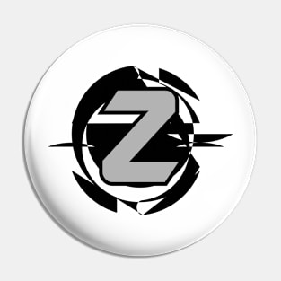 Futuristic Modern Letter Z Pin