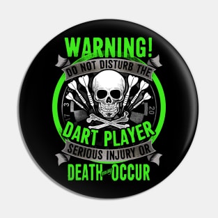 Crazy Do Not Disturb Dart Player Pin