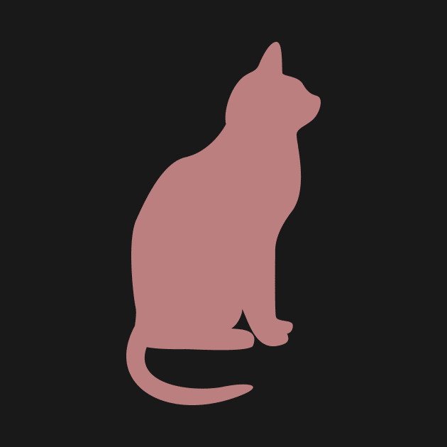 Cat Silhouette - Pink by TheWildOrchid