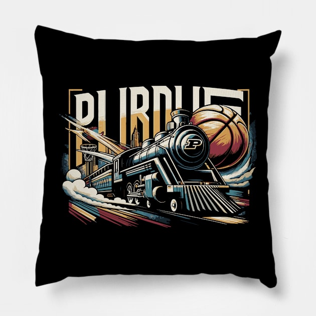 PURDUE Basketball Tribute - Basketball Purdure University Design Purdue Tribute - Basket Ball  Player Pillow by TributeDesigns