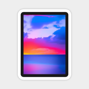 STYLISH PURPLE TINGED OCEAN SUNSET Magnet