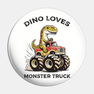 Dino loves monster truck Pin