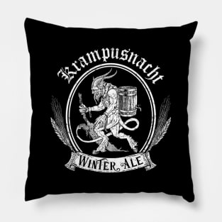 Krampus Winter Ale (Black Print) Pillow