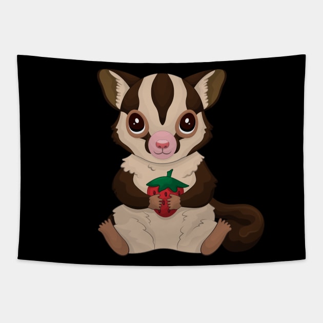 Cute Kawaii Sugar Glider Tapestry by HamilcArt