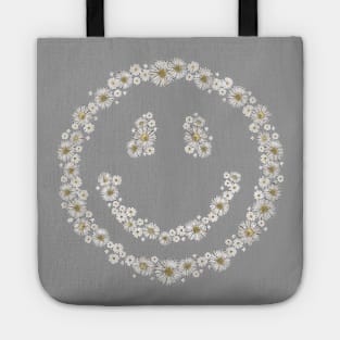 Smiley face in daisy Tote