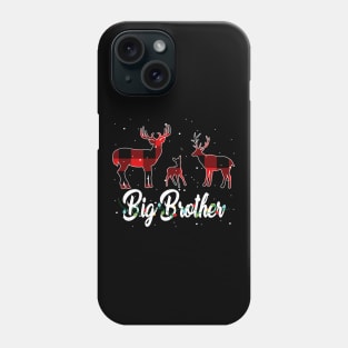 Big Brother Reindeer Plaid Pajama Shirt Family Christmas Phone Case