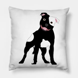 Staffie BW Pillow