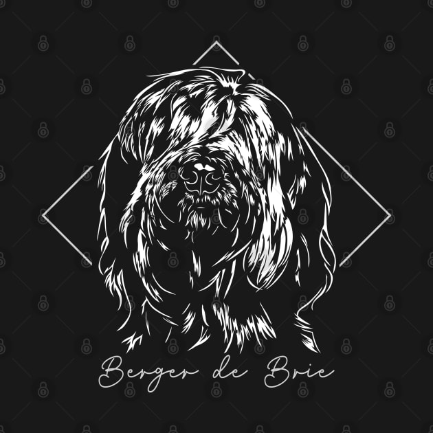 Berger de Brie dog Portrait by wilsigns