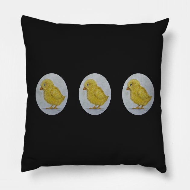 Chick sticker motif Pillow by Kunst und Kreatives