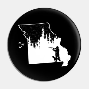 Missouri Hunting Ducks Gifts Pin