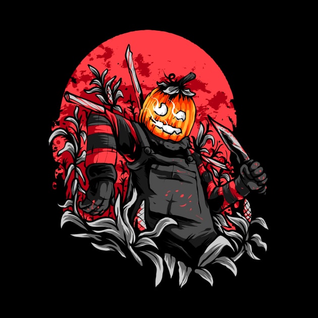 Halloween Evil Pumpkin Scarecrow by BakaOutfit