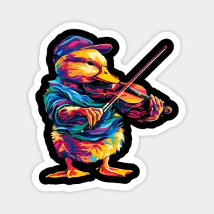 Duck Playing Violin Magnet