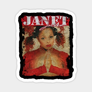 TEXTURE ART- JANET JACKSON RETRO Magnet