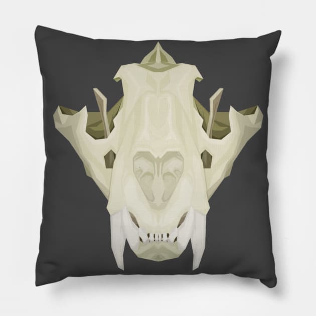 Sabre tooth Pillow by RaccoonArts