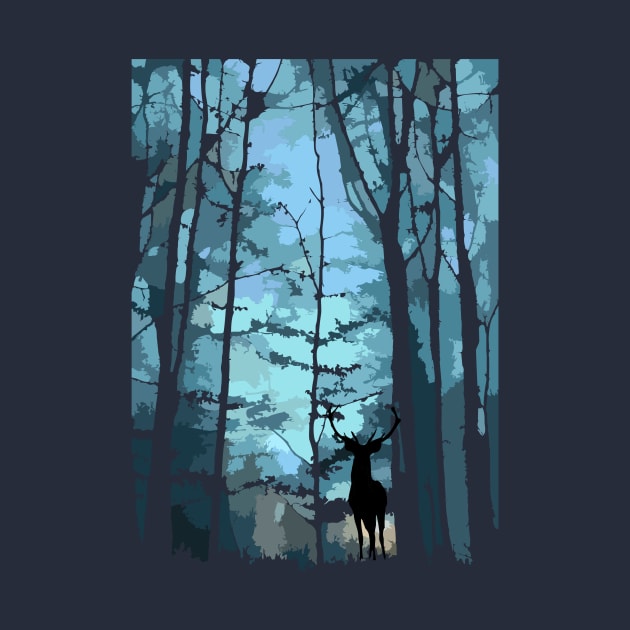 deer and forest by pilipsjanuariusDesign