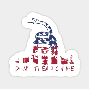 Don't tread on me Painted American Flag Magnet