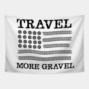 Vintage US Flag Off Road Vehicle  - Travel More Gravel Tapestry