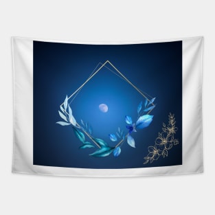 blue moon and rose Tapestry