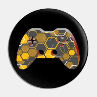 Honey Comb Yellow Pattern -Gaming Gamer Abstract - Gamepad Controller - Video Game Lover - Graphic Background Pin