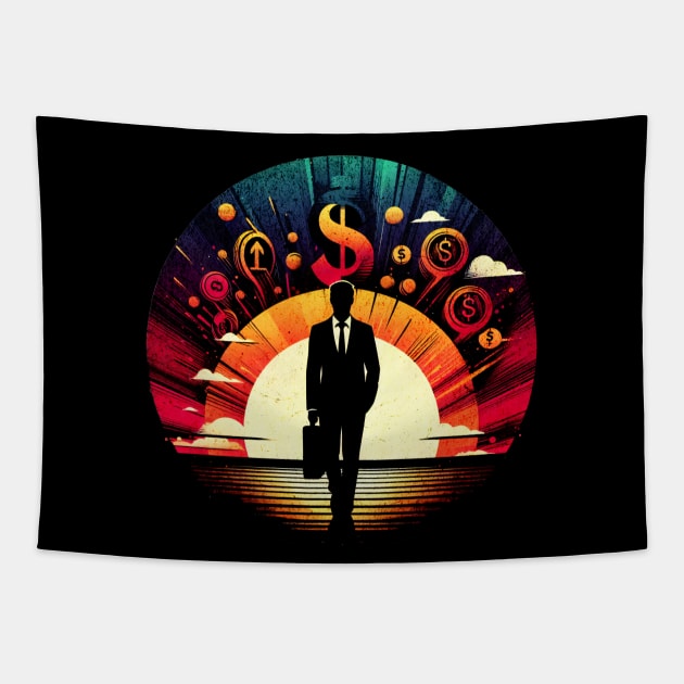 Business Men Untold Heroes Design Tapestry by Miami Neon Designs