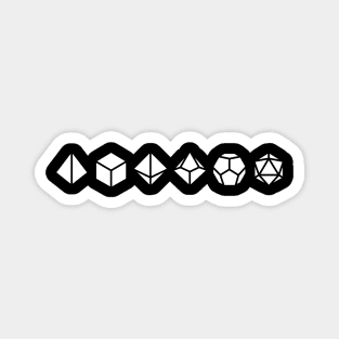 Retro Minimalist RPG Dice Magnet