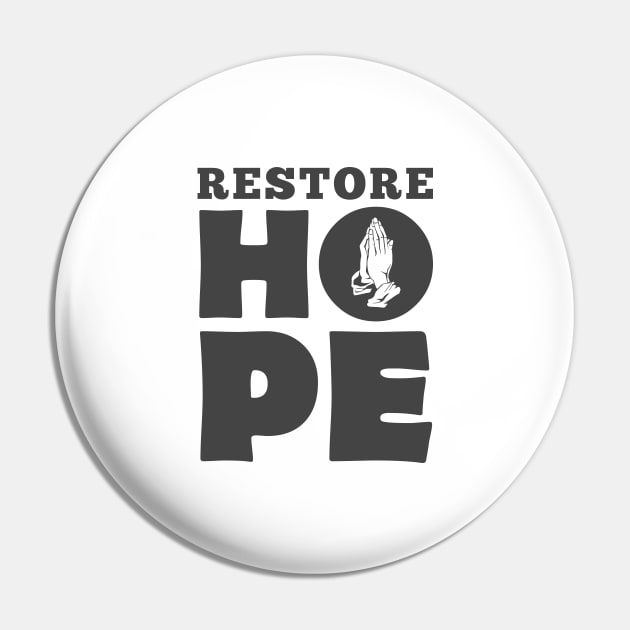 'Restore Hope' Refugee Care Shirt Pin by ourwackyhome