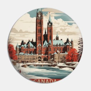 Ottawa Vintage Poster Tourism Pin