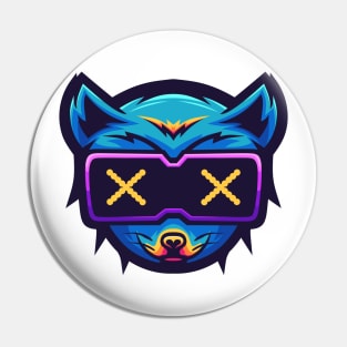 Fox futuristic illustration Pin