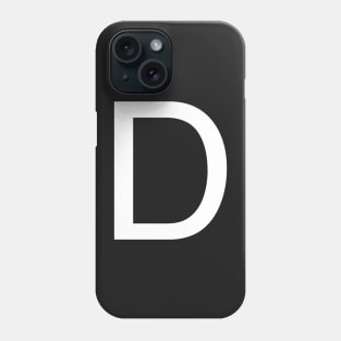 Helvetica D in white Phone Case