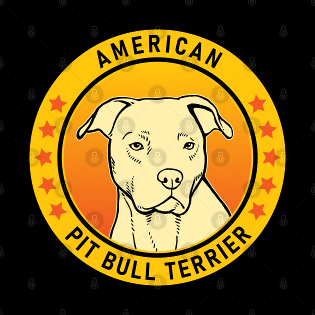 American Pit Bull Terrier Dog Portrait by millersye