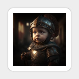 A Cute Gladiator Baby Magnet