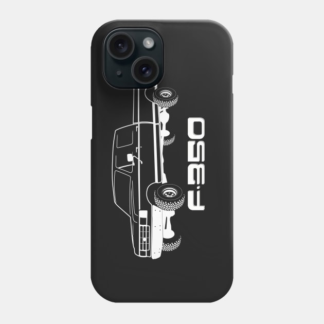 1987-1991 Ford F350 Crew Cab, White Print Phone Case by The OBS Apparel