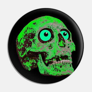 Halloween green Skull Pin