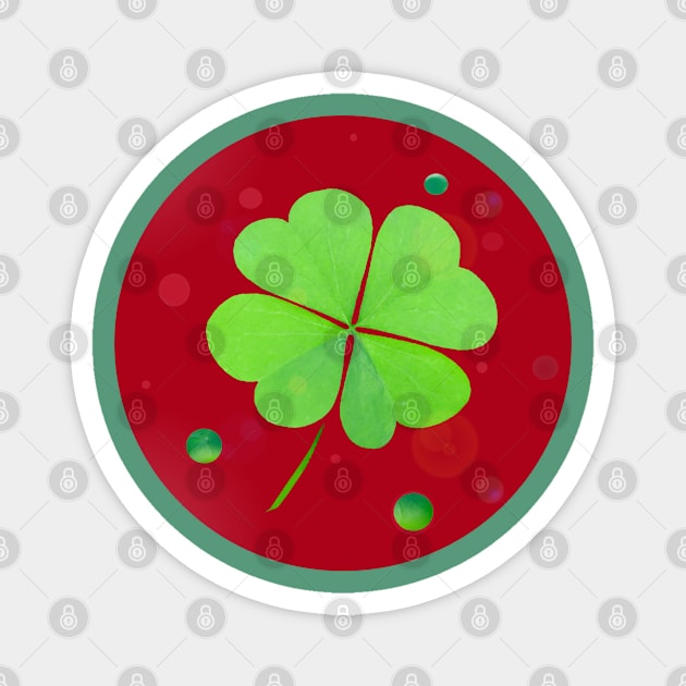 Crimson And Clover Magnet by TenomonMalke