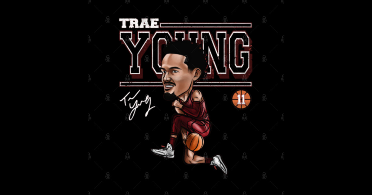 Trae Young Cartoon Trae Young Posters and Art Prints TeePublic