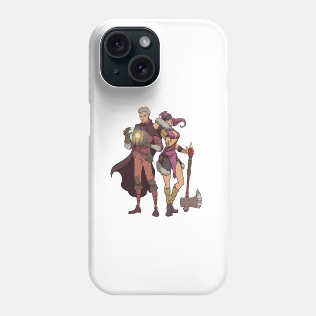 Roleplaying RPG Couple Gift Valentines Day Barbarian Wizard Phone Case by TellingTales